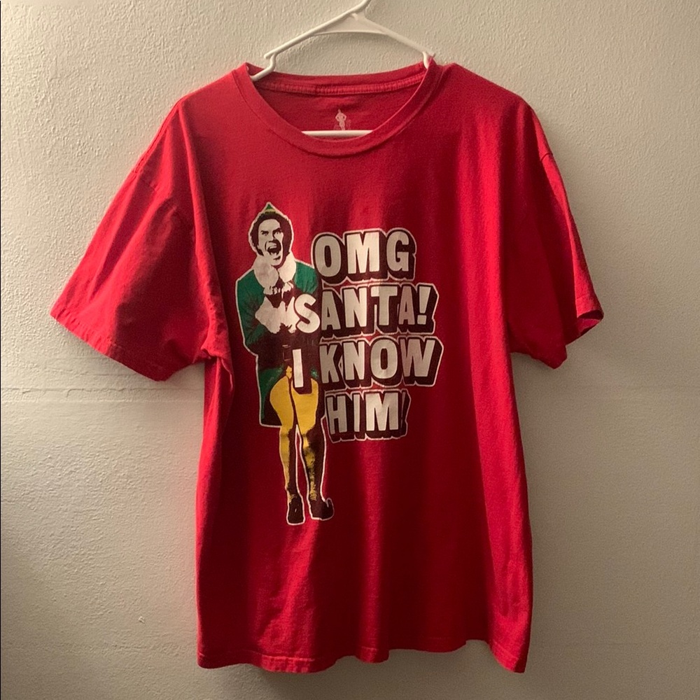 Graphic T-Shirt Elf Red XL  23 armpit to armpit. 27 1/2 inches long